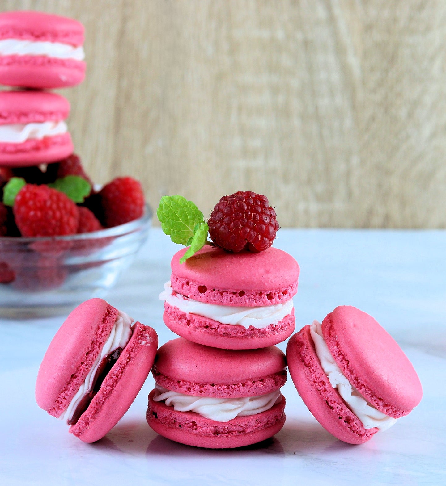 Raspberry Macarons