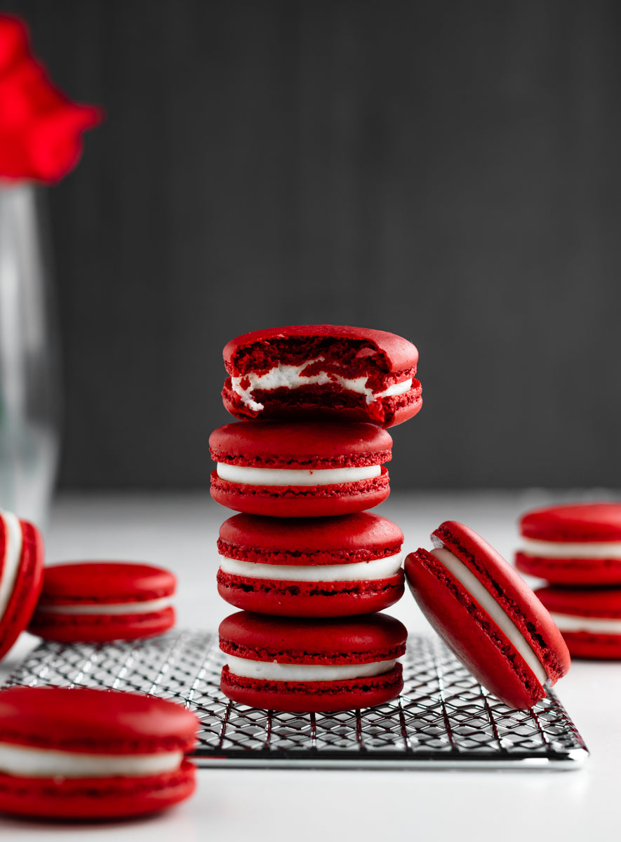 Red Velvet Macarons